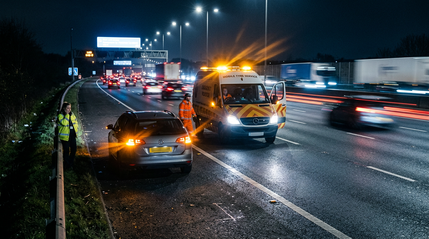 24 hour emergency mobile tyre fitting uk: call night help Mobile Tyres