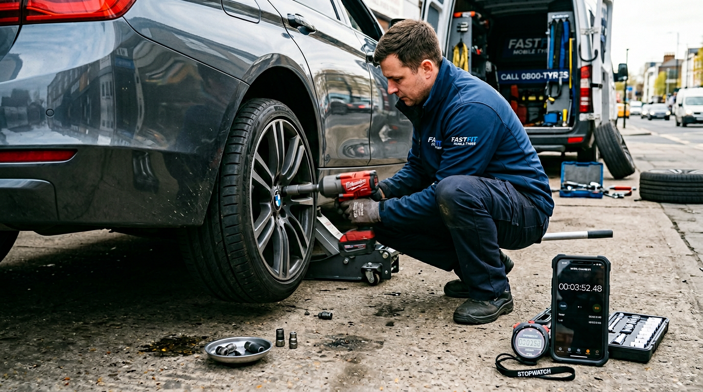 long does mobile tyre fitting take? (one tyre vs four, uk etas) Mobile Tyres