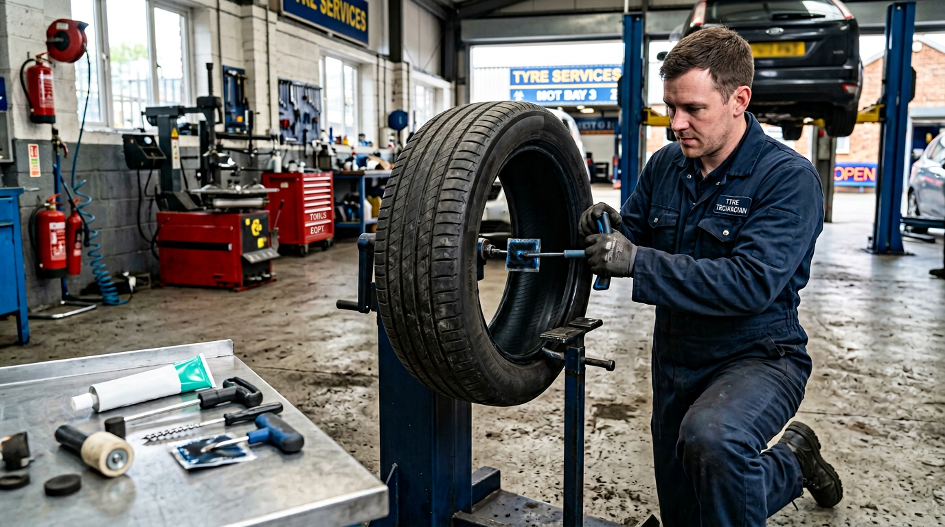 can tyre puncture repaired? (bs au 159 uk rules) Mobile Tyres