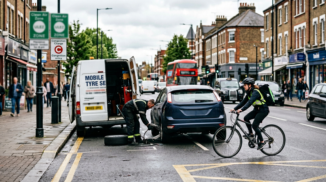 choose mobile tyre fitting? (uk cities, parking, caz ulez) Mobile Tyres